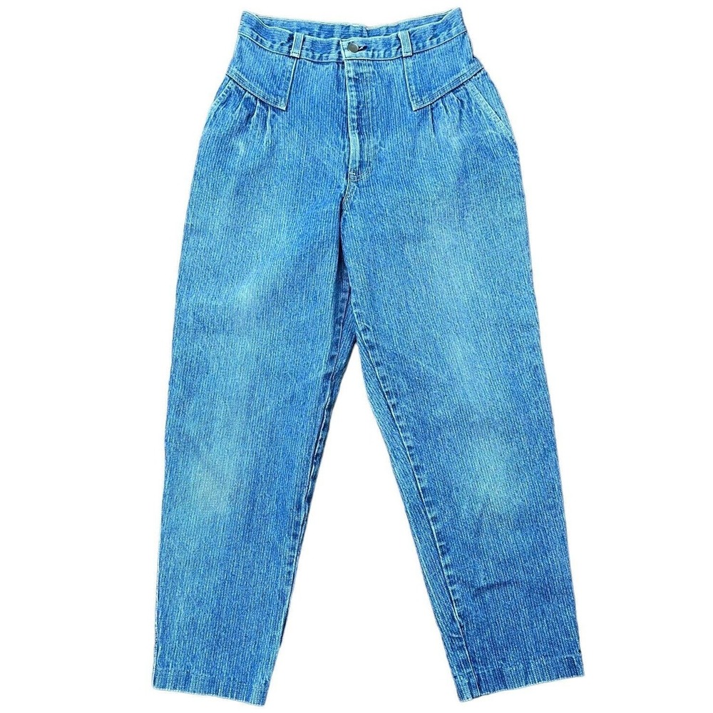 Cheryl Tiegs 12 Vintage Jeans High Waist Pleated Tapered Mom Denim Made in USA